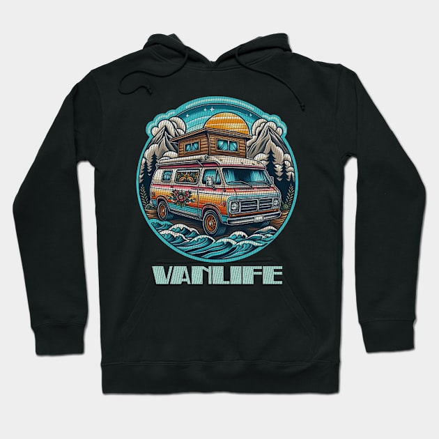 Waterfront Vanlife camper conversion Hoodie by Tofuvanman